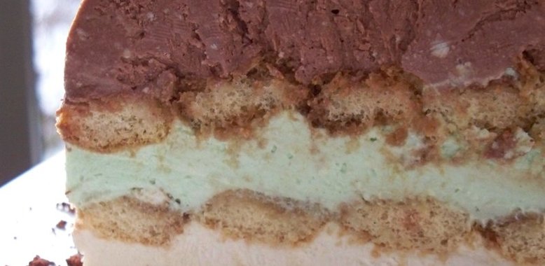 Десертный торт и мороженое тИРАмису +