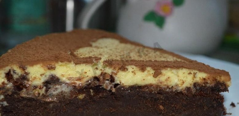 Трюфельный торт с муссом из белого шоколада