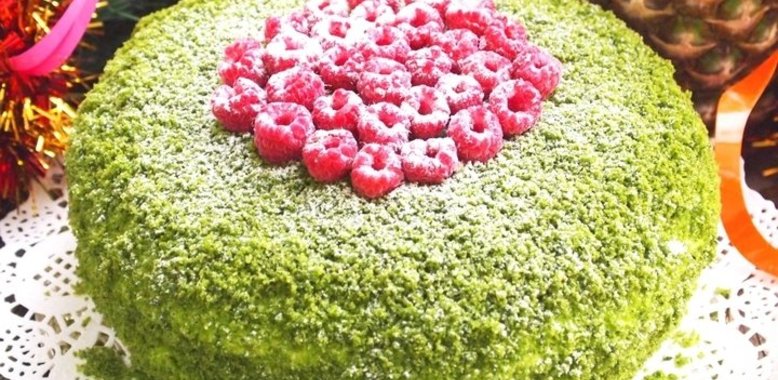 Йогуртовый торт «Зеленая полянка»