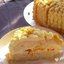 Лимонно-бисквитный торт с творожным кремом и курагой