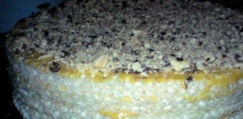 Вафельный торт со сгущёнкой